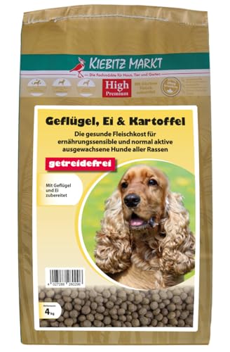 Kiebitzmarkt High Premium Hundefutter Trockenfutter Geflügel + Ei mit Kartoffel getreidefrei (1 kg, Geflügel + Ei mit Kartoffel getreidefrei) von Kiebitz Markt