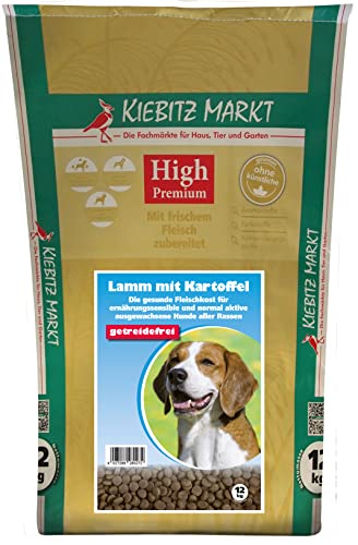 Kiebitzmarkt High Premium Hundefutter Trockenfutter Lamm mit Kartoffel getreidefrei (12 kg) von Kiebitz Markt