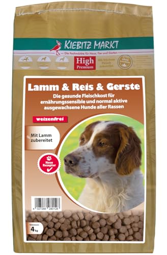 Kiebitzmarkt High Premium Hundefutter Trockenfutter Lamm & Reis & Gerste weizenfrei (1 kg, Lamm & Reis & Gerste) von Kiebitz Markt
