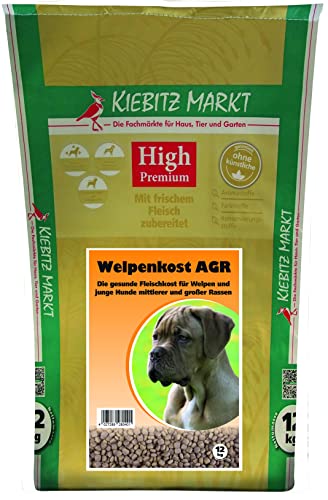 Kiebitzmarkt High Premium Hundefutter Trockenfutter Welpenkost AGR weizenfrei (Welpenkost AGR, 12 kg) von Kiebitz Markt