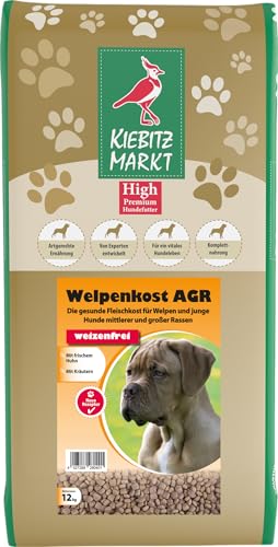 Kiebitzmarkt High Premium Hundefutter Trockenfutter Welpenkost AGR weizenfrei (Welpenkost AGR, 12 kg) von Kiebitz Markt