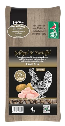 Kiebitzmarkt Superior Hundefutter Trockenfutter Junior AGR Geflügel + Kartoffel (4 kg) von Kiebitz Markt
