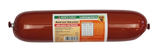 Kiebitzmarkt Lieblingswurst Rind mit Karotten Hundefutter Nassfutter (800 g) von Kiebitz Markt
