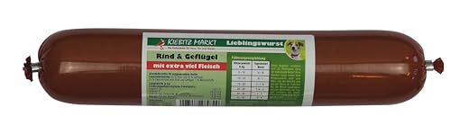 Kiebitzmarkt Lieblingswurst Rind & Geflügel Hundefutter Nassfutter (400 g) von Kiebitz Markt