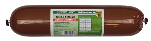Kiebitzmarkt Lieblingswurst Rind & Geflügel Hundefutter Nassfutter (800 g) von Kiebitz Markt