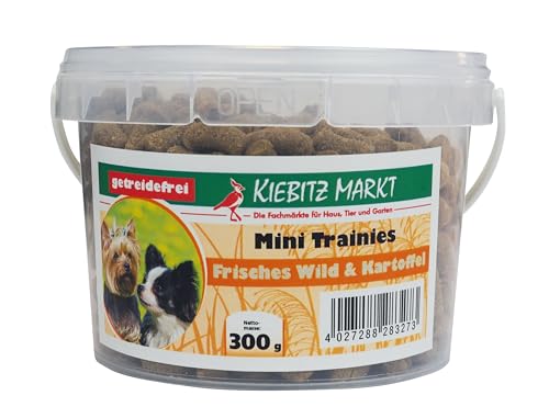 Kiebitzmarkt Mini-Trainies frisches Wild & Kartoffel getreidefrei Hundesnacks 300 g von Kiebitz Markt