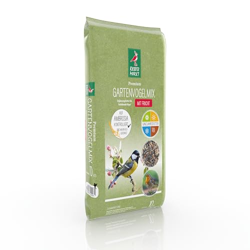Kiebitzmarkt Premium Gartenvogelmix mit Schale Wildvogel Vogelfutter (10 kg) von Kiebitz Markt