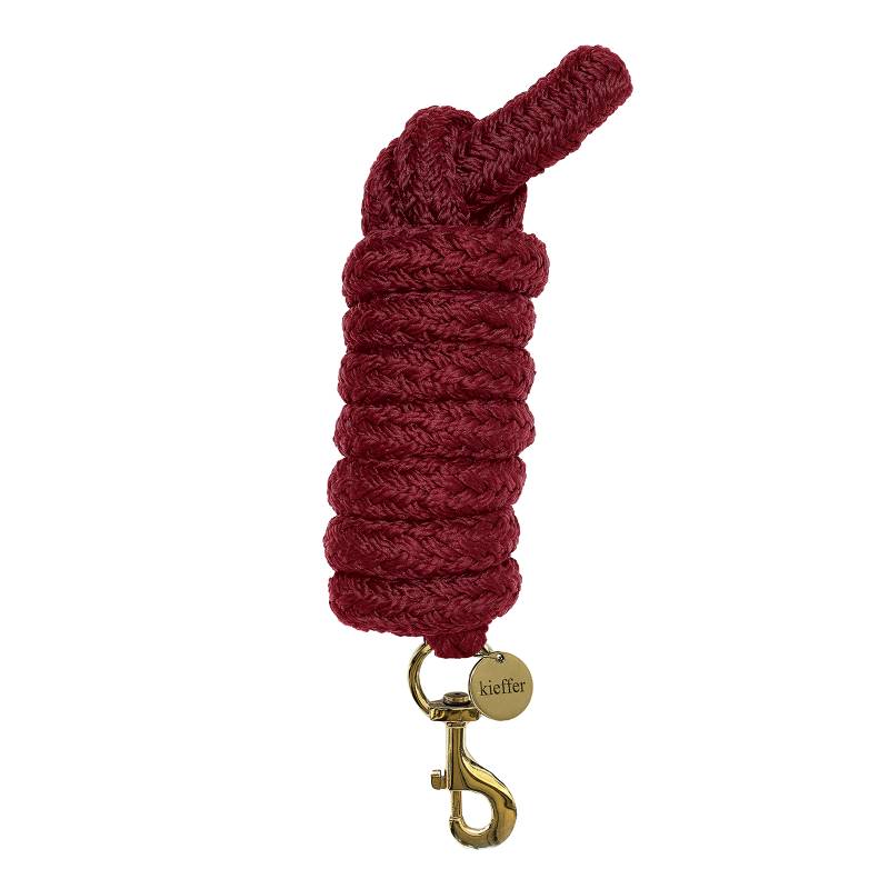 Kieffer Führstrick Satin Shine mit Karabiner Burgund mit Messing-Beschlägen Kieffer Führstrick Satin Shine mit Karabiner Burgund mit Messing-Beschlägen von Kieffer