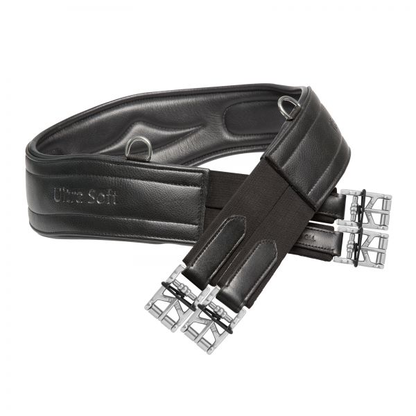 Kieffer Sattelgurt Langgurt Ultrasoft® Leder Schwarz, Gr. 125 cm von Kieffer