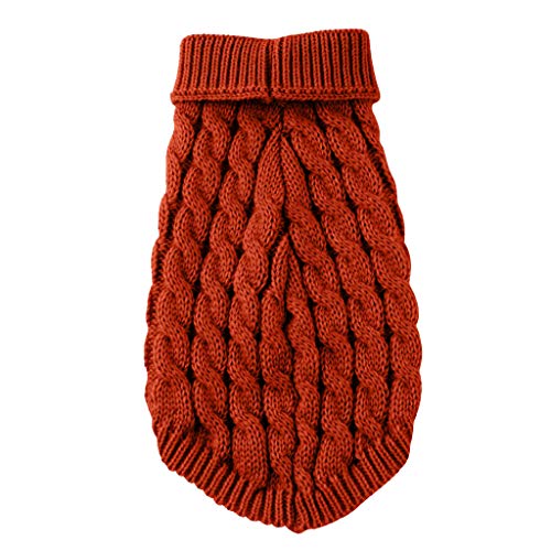Hundepullover, Winter Warmer Hundepullover Kleine Hunde Rollkragen Strickpullover Hunde Pullover Weich Hundekleidung Hundepulli Hund Kleidung für Kleine Mittelgroße Hunde und Katzen (Red, XL) von Kielsjajd