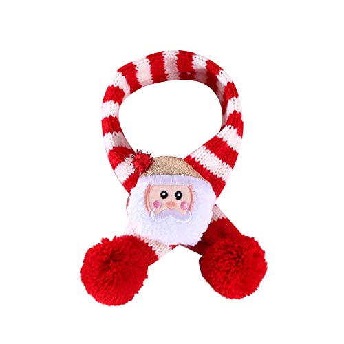 Katze Weihnachten Schal Weihnachtskostüm Hundekleidung Haustier Weihnachtsschal Weihnachts-Schal Rot Mini Weihnachtsschal, Weihnachten Hund Katze Santa Schal, Party Dressup Weihnachten (A, One Size) von Kielsjajd