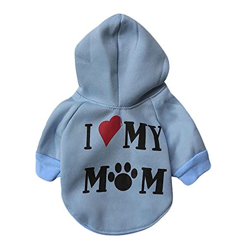 Kielsjajd Hundepullover Für Mittelgroße Hunde Mode Kleintierkostüm T-Shirt Hundemischung Welpe Kleidung Baumwolle Tierkleidung Hundepullover Mit Öffnung Für Geschirr (Blue, XS) von Kielsjajd