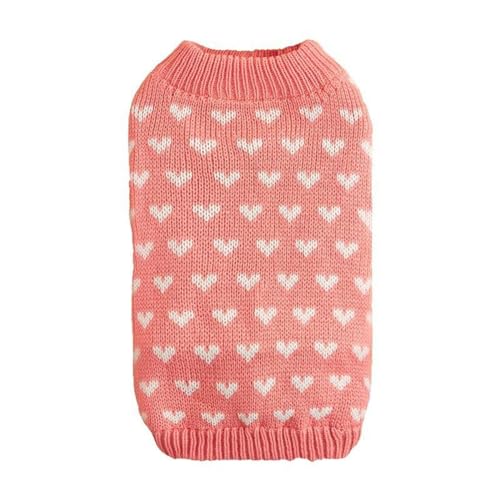 Kielsjajd Hundepullover Valentinstag, Hund Liebe Valentinstagpullover für Kleine Mittelgroße Hunde, Strickpullover Warm Weich, Winter Hunde Kleidung für Indoor Outdoor (B, L) von Kielsjajd