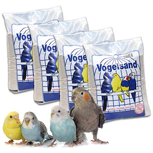 10 kg Vogelsand Naturweiss mit Kalk u. Anis (2 x 5 kg) hygienisch + keimfrei in Bester Qualität von Kieskönig