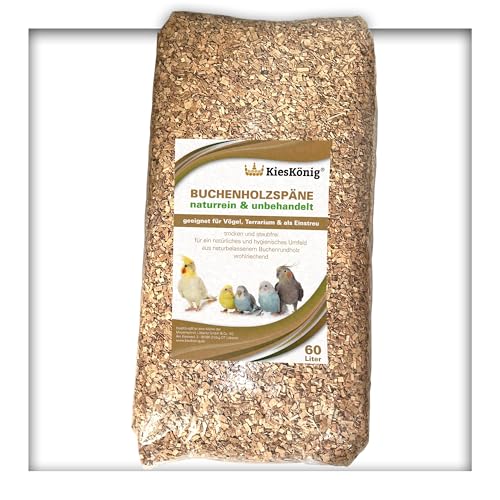 60 Liter Buchenholzgranulat Vogelsand Bodengrund Terrariensand Einstreu Terrariumsand Tiereinstreu Körnung Grob 3,0-10 mm von Kieskönig