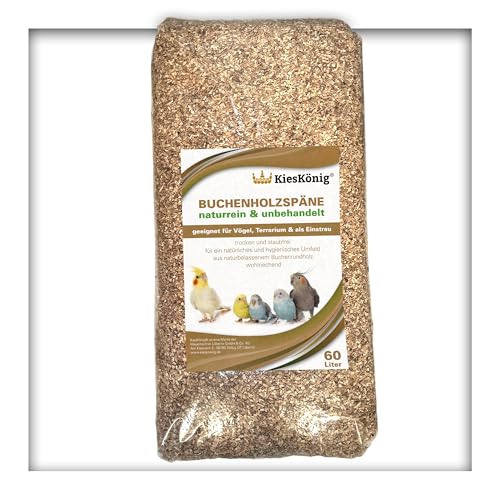 60 Liter Buchenholzgranulat Vogelsand Bodengrund Terrariensand Einstreu Terrariumsand Tiereinstreu Körnung Medium 3,0-5,0 mm von Kieskönig