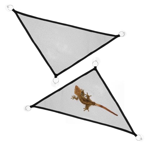 Kifmurase Hängematte für Bartagamen, Eidechse, schwarz, atmungsaktiv, Netzstoff, Reptilien-Hängematte, Bartagamen, Tankzubehör für Lguane, Axolotls, Anolen, Geckos, Schlangen, Chamäleon, Dreiecksbett Kifmurase Hängematte für Bartagamen, Eidechse, schwarz, atmungsaktiv, Netzstoff, Reptilien-Hängematte, Bartagamen, Tankzubehör für Lguane, Axolotls, Anolen, Geckos, Schlangen, Chamäleon, Dreiecksbett von Kifmurase