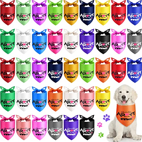 Kigeli Adopt Me Hundehalstücher, Dreiecks-Lätzchen, Halstuch, Lätzchen, Halstuch, für kleine, mittelgroße und große Hunde, Katzen, Haustiere, Kostüm-Zubehör, Dekoration, 40 Stück von Kigeli