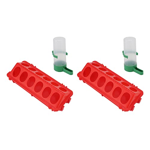 2Set Flip Top Küken Vögel Wasser Feeder PP Huhn Trinker Automatische Feeder mit Spritzwassergeschützte Abdeckung Geflügel Ausrüstung (Kikumimanexbougp-13) von Kikumi