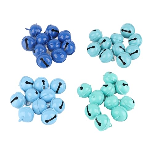40 Stück Kleine Glocken, Kleine Glocken, Kleine Glocken, Hundeglocken für Weihnachtsdekorationen, für Weihnachtsbaumdekoration, DIY-Schlüsselanhänger, Blau von Kikumi