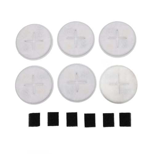 6 Stück Runde Haustier-Wasserbrunnenfilter, Ersatz für Hundewasserspender, Filter mit Schwämmen für 7 L Edelstahl-Wasserbrunnen 6 Stück Runde Haustier-Wasserbrunnenfilter, Ersatz für Hundewasserspender, Filter mit Schwämmen für 7 L Edelstahl-Wasserbrunnen von Kikumi