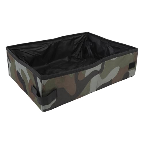 Faltbare Katzenstreubox 40x30x11cm Tarnung Oxford Stoff Wasser Proof Hart Tragen Reisekatze Katzentoilette Faltbare Katzenstreubox 40x30x11cm Tarnung Oxford Stoff Wasser Proof Hart Tragen Reisekatze Katzentoilette von Kikumi
