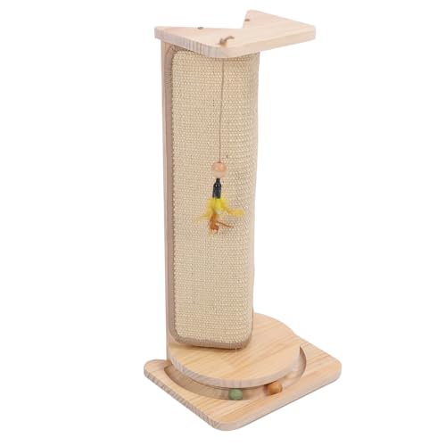 Katzen-Wand-Eckkratzer aus Kiefernholz, Höhenverstellbar, Schützt Möbel, Stabile Struktur, Katzenkratzpad mit Katzen-Teaser für den Innenbereich Katzen-Wand-Eckkratzer aus Kiefernholz, Höhenverstellbar, Schützt Möbel, Stabile Struktur, Katzenkratzpad mit Katzen-Teaser für den Innenbereich von Kikumi