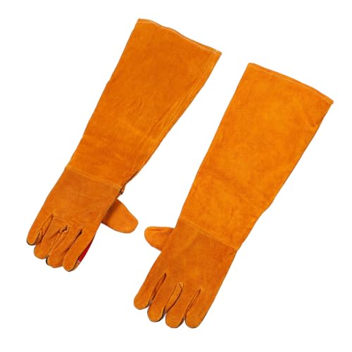 Kikumi 1 Paar Hundetraining Handschuhe Geteilte Leder Anti -Scratch -Biss -Proof -Handschuhe für Tierärzte Zookeepers Pet Shop von Kikumi