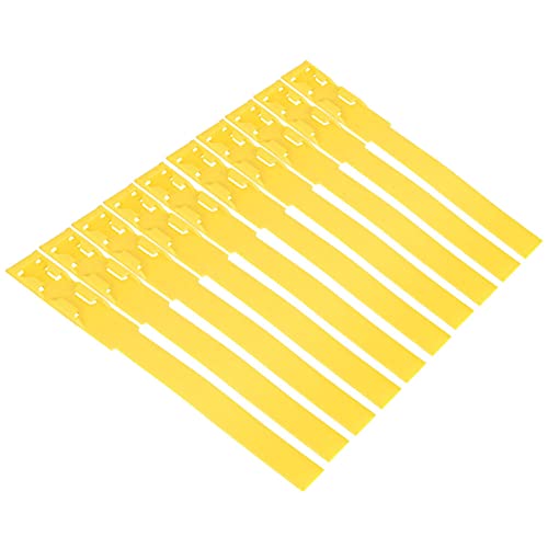 Kikumi 10pcs Cow Vieh Markierung Identifikationskragen Bands Kuhvieh -Markierungsmarkierungszubehör (Gelb) von Kikumi