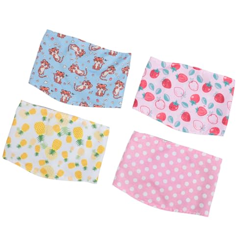 Kikumi 4pcs Waschbarhunde Windel Männlich Wiederverwendbares Weiches Bauchband Hundepapler Windel Wickel nach der Operation Wundversorgung Tägliches Training (M) von Kikumi