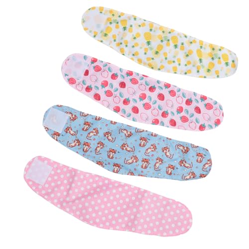 Kikumi 4pcs Waschbarhunde Windel Männlich Wiederverwendbares Weiches Bauchband Hundepapler Windel Wickel nach der Operation Wundversorgung Tägliches Training (S) von Kikumi