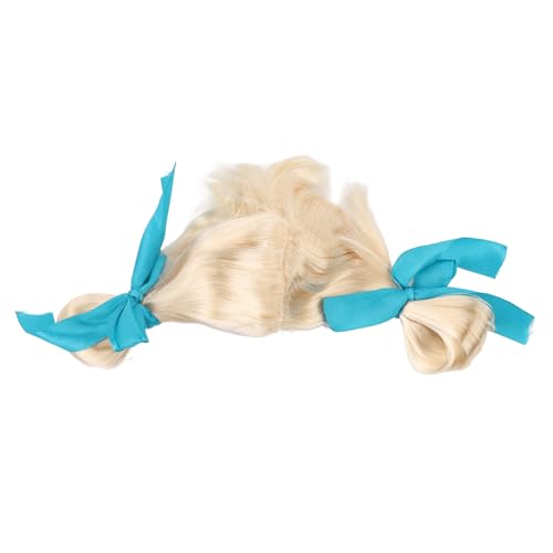 Kikumi Haustier -Perücke Nylon für Katzen Small Dogs Festival Party Aktivitäten Requisiten Blonde Geflecht von Kikumi