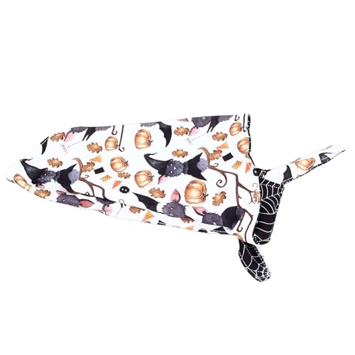 Kikumi Haustierdreieck Bandana Halloween Hundebandana, Premium -Polyester -Stoff, Festliches Halloween -Muster, Sabbertuch, Passt Hunde Katzen und Mehr von Kikumi