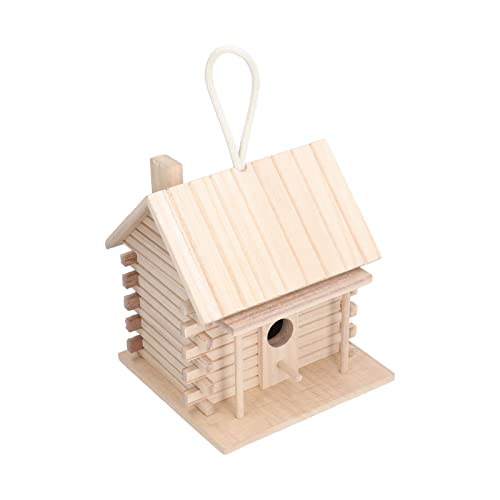 Kikumi Holz Vogelhaus Hängende Blockkabine Vogelhaus für Vogel Im Freien und Innenhausdekoration Kikumi Holz Vogelhaus Hängende Blockkabine Vogelhaus für Vogel Im Freien und Innenhausdekoration von Kikumi