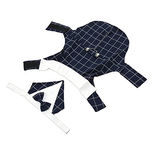 Kikumi Hundeanzug und Bandana -Set - Haustieranzug Biege Biege Gürtel Muster Formelle Kostümhunde Partyanzug für Hochzeits Halloween Geburtstag Cosplay (XL) von Kikumi