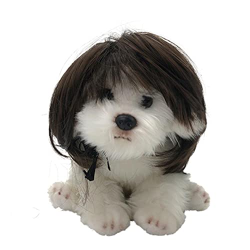 Kikumi Hundeperücke Haustier Kostüme Haustier Kopfwege Haarkostüme für Festival Cosplay Party (EIN Code (alle Hunde können Sein) von Kikumi