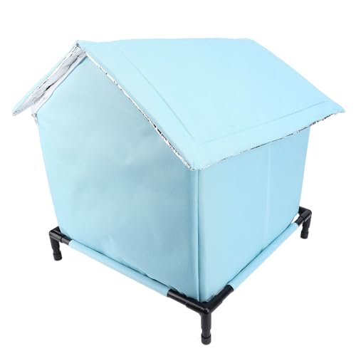 Kikumi Outdoor -Katzenhaus mit Wasserisolierung, Großer Platz Geschlossener Zelt für Streunende Katze (Blau) von Kikumi