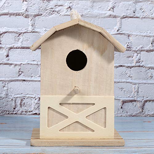 Kikumi Vogelkäfig Mini Outdoor Holz Vogelhaus Nistkäfigzubehör für Garten Terrasse Dekoration Ornament von Kikumi