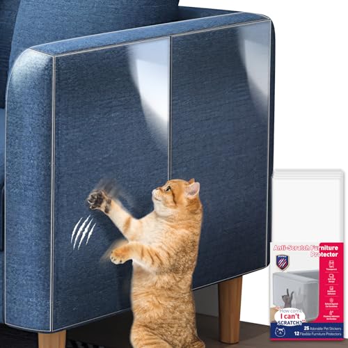 Kilpkonn Kratzschutz Katze Tape, 12 Stück Sofa Kratzschutz Pad mit Selbstklebend, Doppelseitig Kratzpads für Katzen mit Selbstklebend Katze Kratzschutzfolie, Möbelschutz Möbelschoner Kratzpads Kilpkonn Kratzschutz Katze Tape, 12 Stück Sofa Kratzschutz Pad mit Selbstklebend, Doppelseitig Kratzpads für Katzen mit Selbstklebend Katze Kratzschutzfolie, Möbelschutz Möbelschoner Kratzpads von Kilpkonn