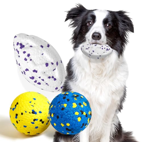 Kimee Hundebälle, verbesserter langlebiger Tennisball, 13 cm, Hundespielzeug, Tennisbälle für aggressive Kauer, bissfester Atom-Beißbälle, Kauspielzeug für große, mittelgroße und kleine Hunde und von Kimee