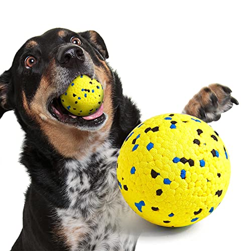 Kimee Hundebälle Tennisball Spielzeug Hund Kauspielzeug für aggressive Kauer Langlebiges Zahnenspielzeug Wasserspielzeug Apportierbälle für große, mittelgroße und kleine Hunde und Welpen (1 Ball) von Kimee
