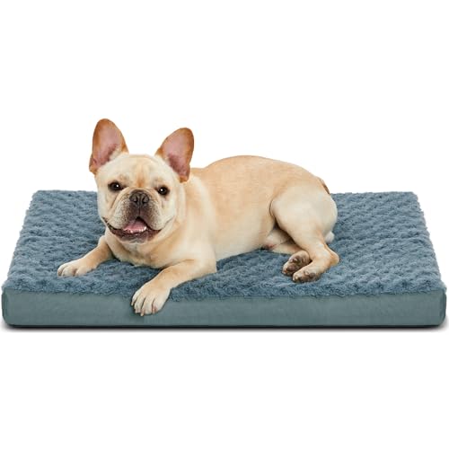 Orthopädische Hundebetten für Hundekäfig, mit abnehmbarem, waschbarem Bezug, Schaumstoff-Matte mit rutschfester Unterseite, wasserdicht, Größe S, M, 76,2 x 50,8 cm von Kimpets