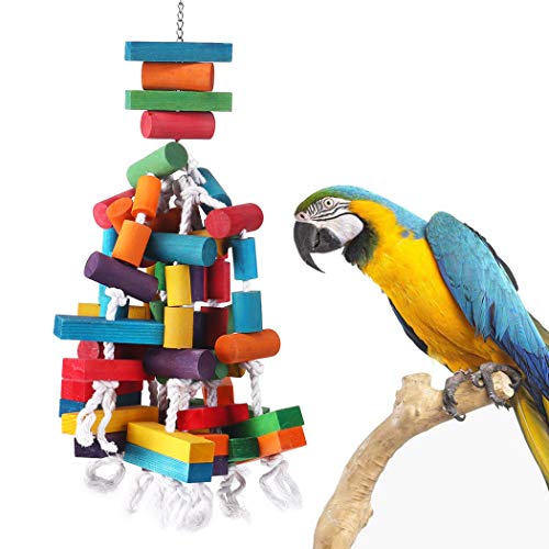 Kintor Kauspielzeug für Papageien, 68 cm, robust, für große, mittelgroße afrikanische Graue Aras, Kakadus, Eclectus Amazon von KinTor