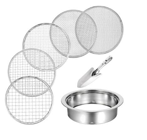 Kinberry 5 in 1 Gartensieb aus Edelstahl kompostsieb durchwurfsieb für Erde mit 5 austauschbare Siebeinsätze Ø 1,3,6,9,12 mm, 1 Handspaten für Erde Steine Kompost Sand usw Kinberry 5 in 1 Gartensieb aus Edelstahl kompostsieb durchwurfsieb für Erde mit 5 austauschbare Siebeinsätze Ø 1,3,6,9,12 mm, 1 Handspaten für Erde Steine Kompost Sand usw von Kinberry
