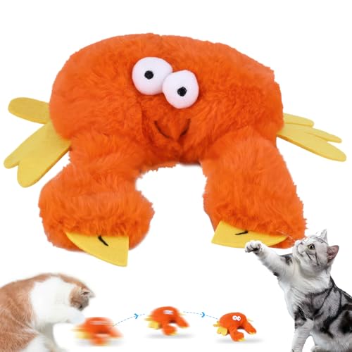 Kinberry Krabbenspielzeug für Katzen & kleine Hunde - Weiches Katzenkauspielzeug, Bewegungsaktiviertes Bewegliches Katzenspielzeug mit Katzenminze-Paketen, USB-aufladbar, waschbar, geräuscharmes Kinberry Krabbenspielzeug für Katzen & kleine Hunde - Weiches Katzenkauspielzeug, Bewegungsaktiviertes Bewegliches Katzenspielzeug mit Katzenminze-Paketen, USB-aufladbar, waschbar, geräuscharmes von Kinberry