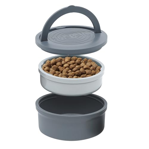 KindTail Portabowls – Tragbare Haustiernäpfex2, Reise-Hundenäpfe, Innennapf mit 284 ml Fassungsvermögen und Außennapf mit 590 ml Fassungsvermögen, Grau KindTail Portabowls – Tragbare Haustiernäpfex2, Reise-Hundenäpfe, Innennapf mit 284 ml Fassungsvermögen und Außennapf mit 590 ml Fassungsvermögen, Grau von KindTail