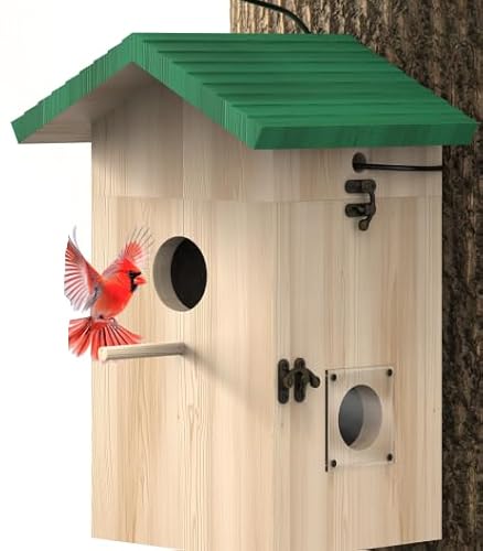 Vogelhaus mit grünem Dach (ohne Kamera) von KinetCam