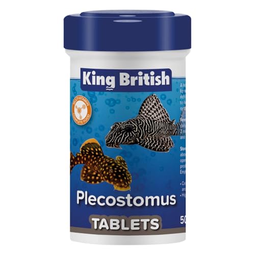 King British Plecostomus Tabletten 50g | Multi-Vitamin-Alleinfuttermittel | Natürliche Inhaltsstoffe | Verbessert Farbe & Vitalität | Für Plecostomus & Bodenfütterung Wels King British Plecostomus Tabletten 50g | Multi-Vitamin-Alleinfuttermittel | Natürliche Inhaltsstoffe | Verbessert Farbe & Vitalität | Für Plecostomus & Bodenfütterung Wels von King British