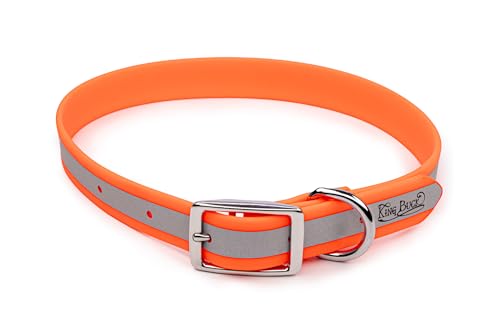 King Buck Hundehalsband, wasserdicht, weich, reflektierend, mit D-Ring, Orange, Größe M King Buck Hundehalsband, wasserdicht, weich, reflektierend, mit D-Ring, Orange, Größe M von King Buck