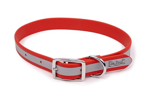 King Buck Hundehalsband, wasserdicht, weich, reflektierend, mit D-Ring, Rot, Größe M King Buck Hundehalsband, wasserdicht, weich, reflektierend, mit D-Ring, Rot, Größe M von King Buck
